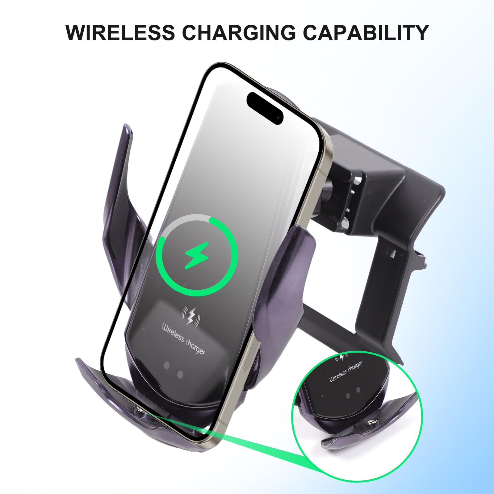 METYOUCAR Soporte de teléfono de coche para @LR@over @R@ange @Ro&ver Sport 2023-2025, 360 rejillas de ventilación de consola central giratoria, soporte fijo para teléfono móvil para iPhone universal