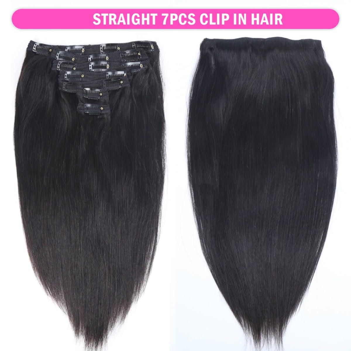 Unipearl 100% Remy Human Hair Clip in Extensions - Image 2
