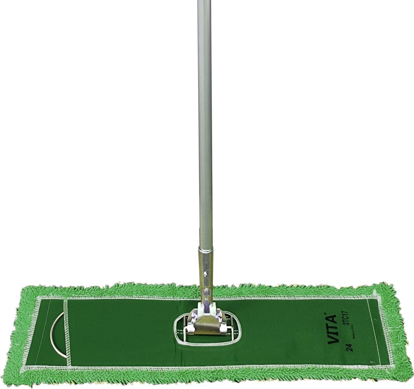 High-Performance Twisted-Loop Microfiber Dust Mop Kit: Superior Cleaning Efficiency - Green 36 Inch