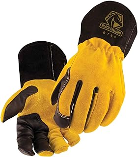 BSX Premium 3 Kidskin Finger Cowhide Back TIG Welding Gloves - BT88 MEDIUM