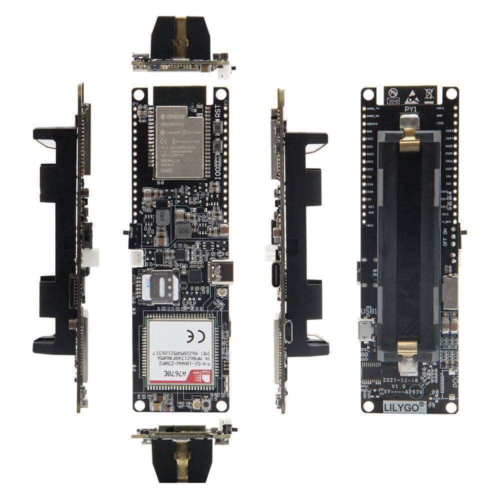 VIDOO Carte Développement T-SIM A7670G A7670E R2 Module Sans Fil ESP32 4G LTE CAT1-A7670G R2 avec GPS
