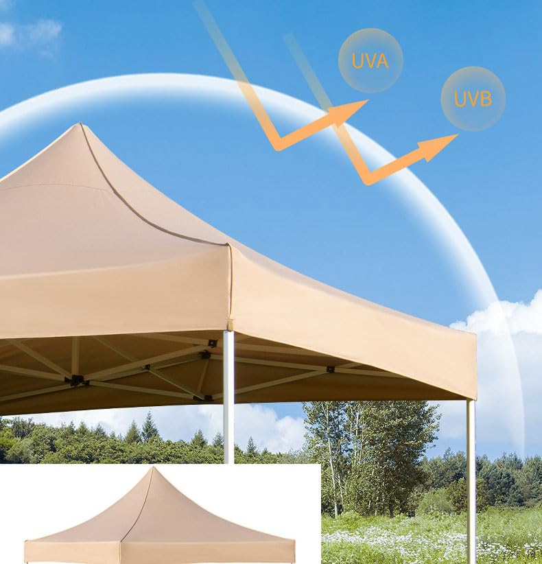 Toile de Toit de Rechange pour Pavillon Tonnelle Tente (Blanc cassé)