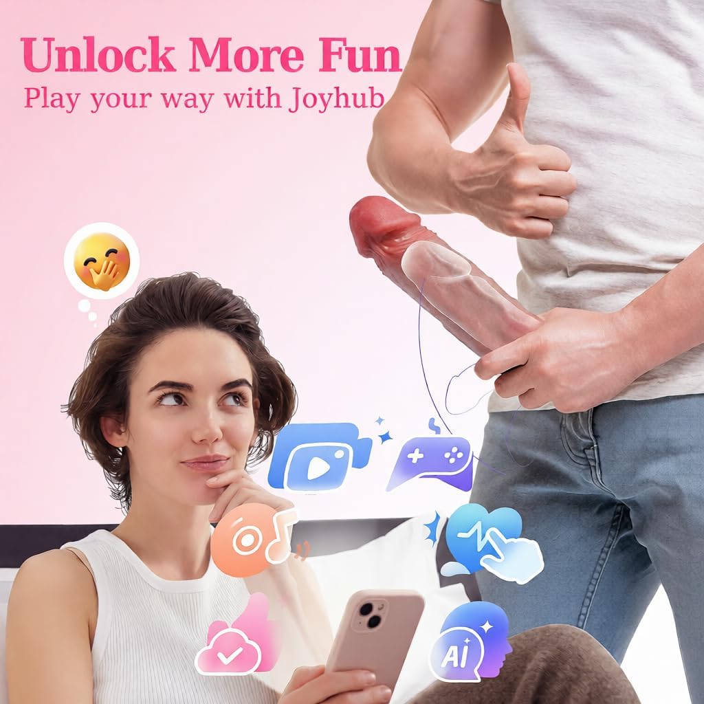 Penis Sleeve Cock Sleeve Vibrator - FYSHAVO 5IN1 Realistic Adult Male Sex Toys for Men Penis Extender Vibrating Cock Ring, Smart App & Remote Control, Elastic Penis Ring to Enlarge for Men Couples