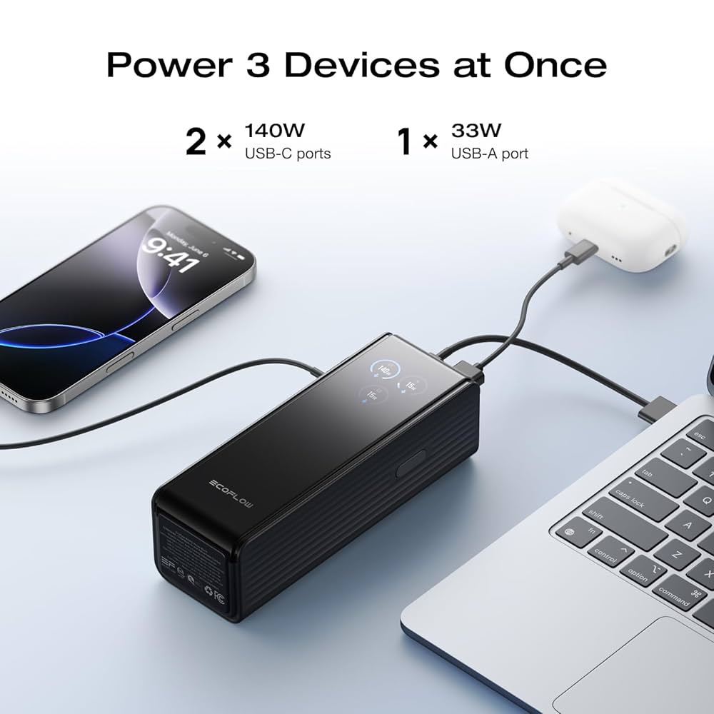 発電機・ポータブル電源 EcoFlow RAPID Power Bank 25,000mAh 170W EcoFlow RAPID Power Bank (25,000mAh, 170W, 100W Built-In and