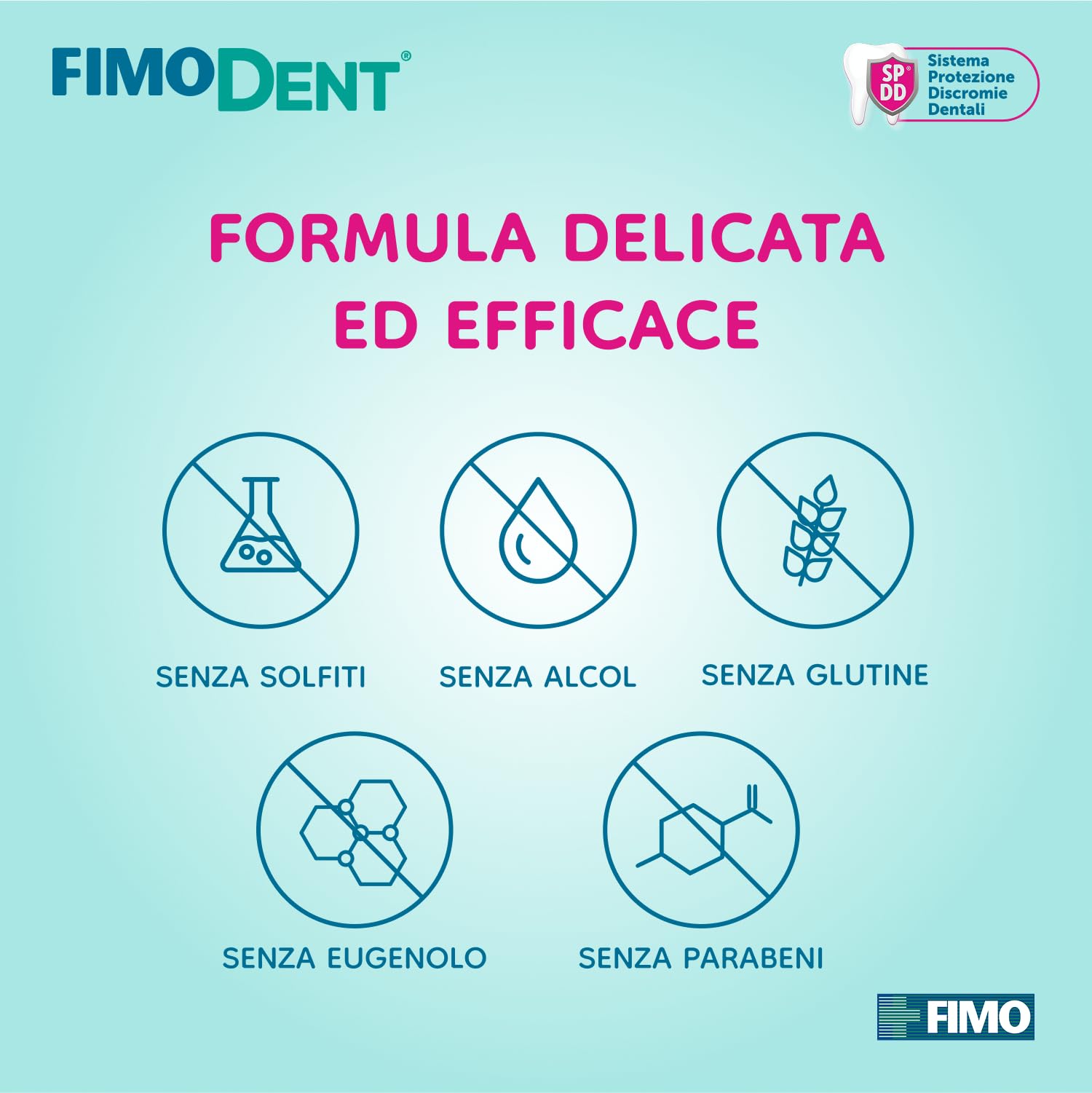 Fimodent Collutorio Antiplacca Quotidiano - Clorexidina 0,05% e Fluoro - Prevenzione Completa Antiplacca, Gengive e Alito - Aroma Menta Briosa - 1000mL