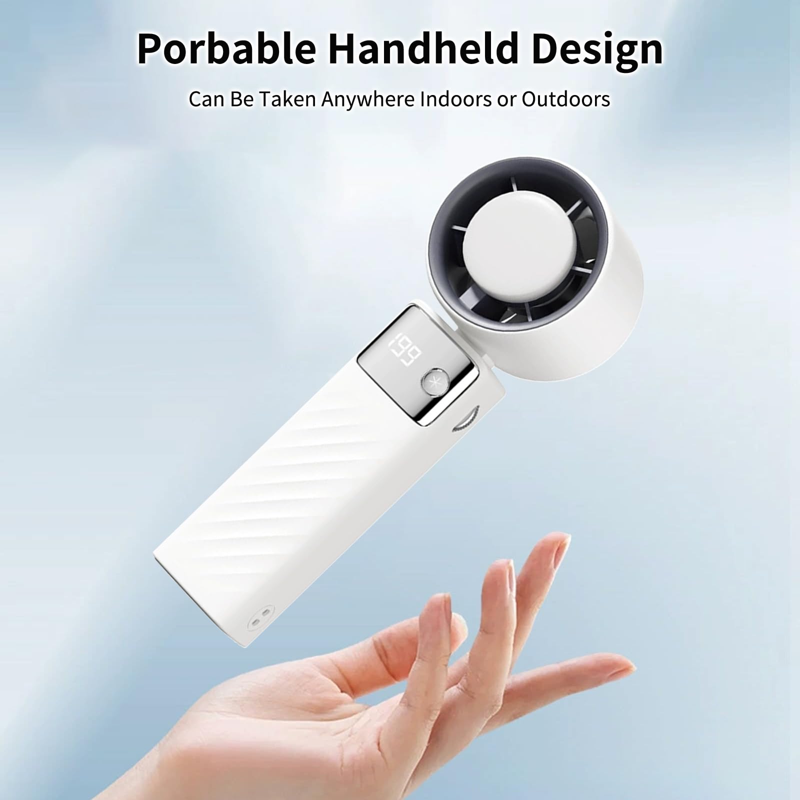 Ventilatore portatile, mini ventilatore ricaricabile da 5000 mAh
