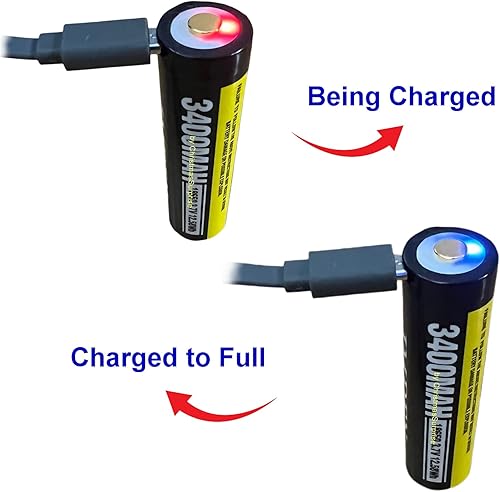 Miniatura 2 de Cargador USB 18650 IMREN3400-USB recargable 3.7V batería, 100% real 3400mAh alta capacidad (2 piezas)