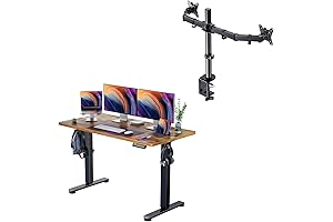Ergear Dual Monitor Mount for Height Adjustable Electric Standing Desk