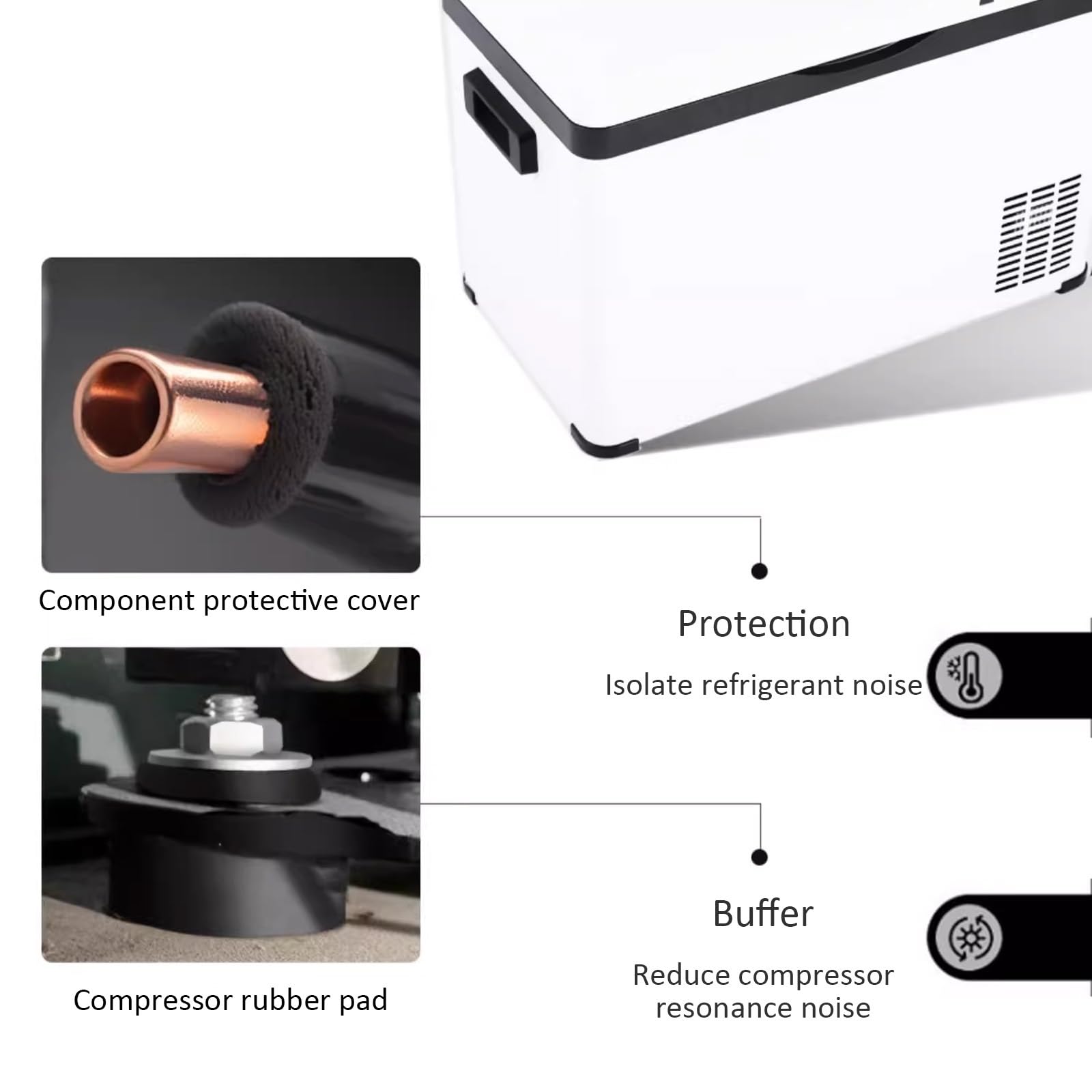 Portable Car Freezer, 12 Volt Mini Refrigerator, Car Refrigerator for Camping, Travel, Truck, Fishing, Home, 12/24V DC and 110-240V AC on Fridge.com