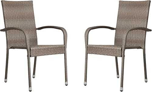 Aspect Living 65254 Morgan - Marco apilable de mimbre para exteriores, tejido a mano, para todo tipo de clima, marco ligero para interiores y