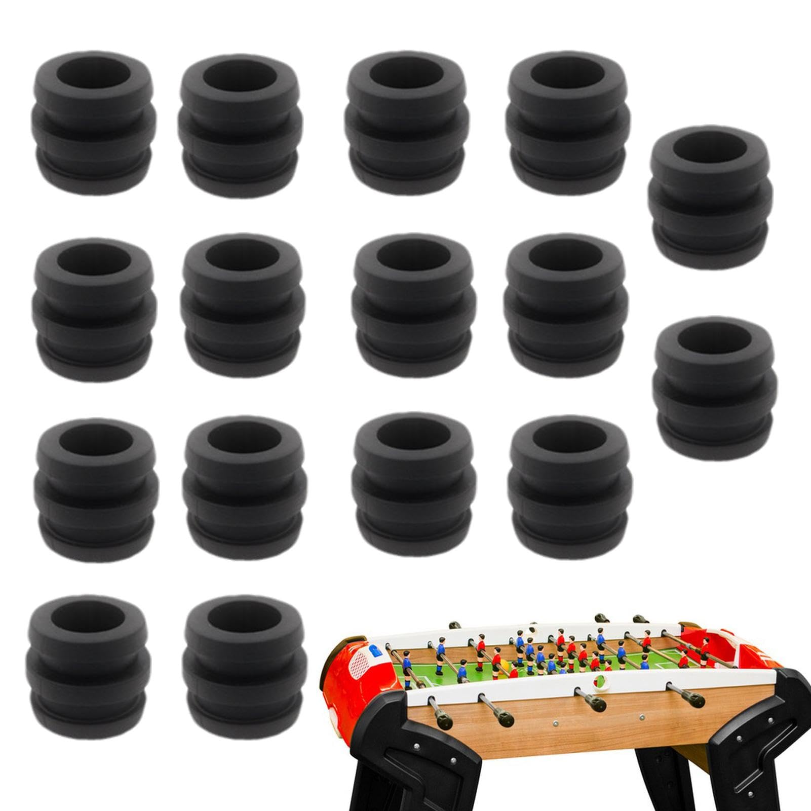Lot De Douilles En Caoutchouc Pour Baby-foot – Diamètre Int. 16 Mm, Ext. 29 Mm, H 24 Mm – 9 G Pièce