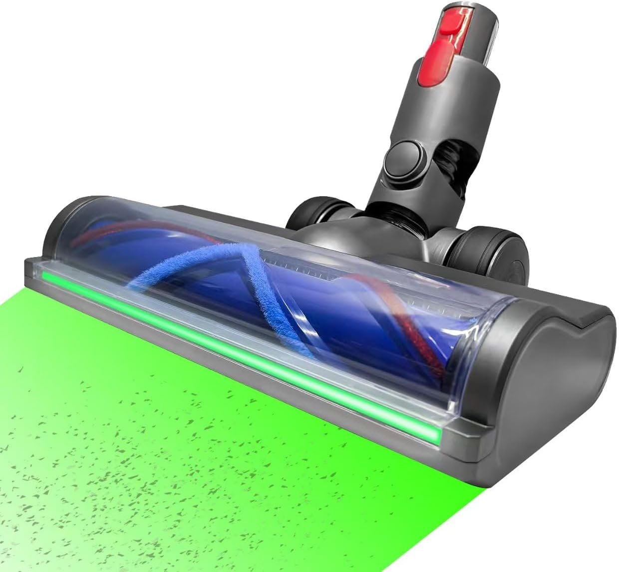 Upgraded Direct Drive Green Light Dust Show Replacement Head,De Area Completa LED Luz Verde,Compatible With Dyson V7,V8,V10,V11,V15 Cordless Vacuum Cleaners