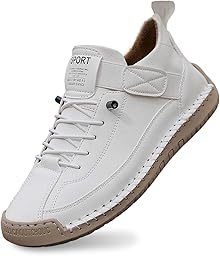 Genérico Zapatillas ortopédicas cómodas, zapatos unisex de cuero hechos a mano, botas suaves y cómodas con soporte