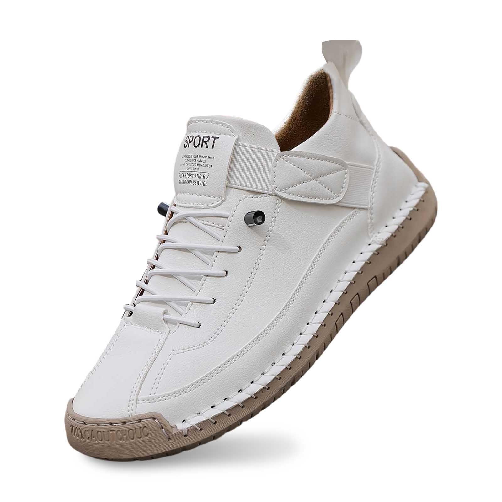 Genérico Zapatillas ortopédicas cómodas, zapatos unisex de cuero hechos a mano, botas suaves y cómodas con soporte - 1