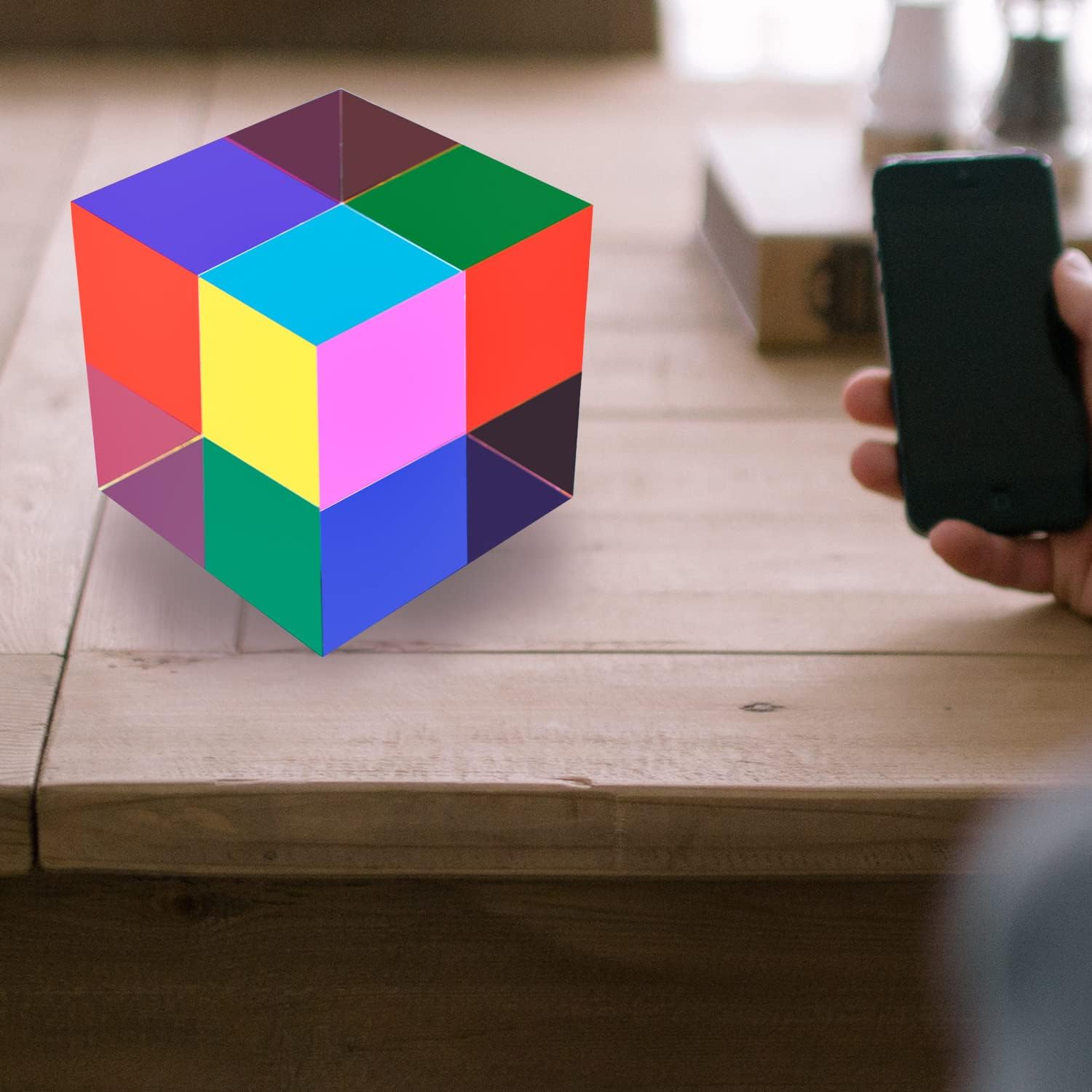 CMY Color Cube, 3.15 inch (80mm) Mixing Color Cube, Colorful Acrylic Prism for Home or Office Desktop Decoration, Science Learning Physic Toys Educational Gifts for Kids… image 3