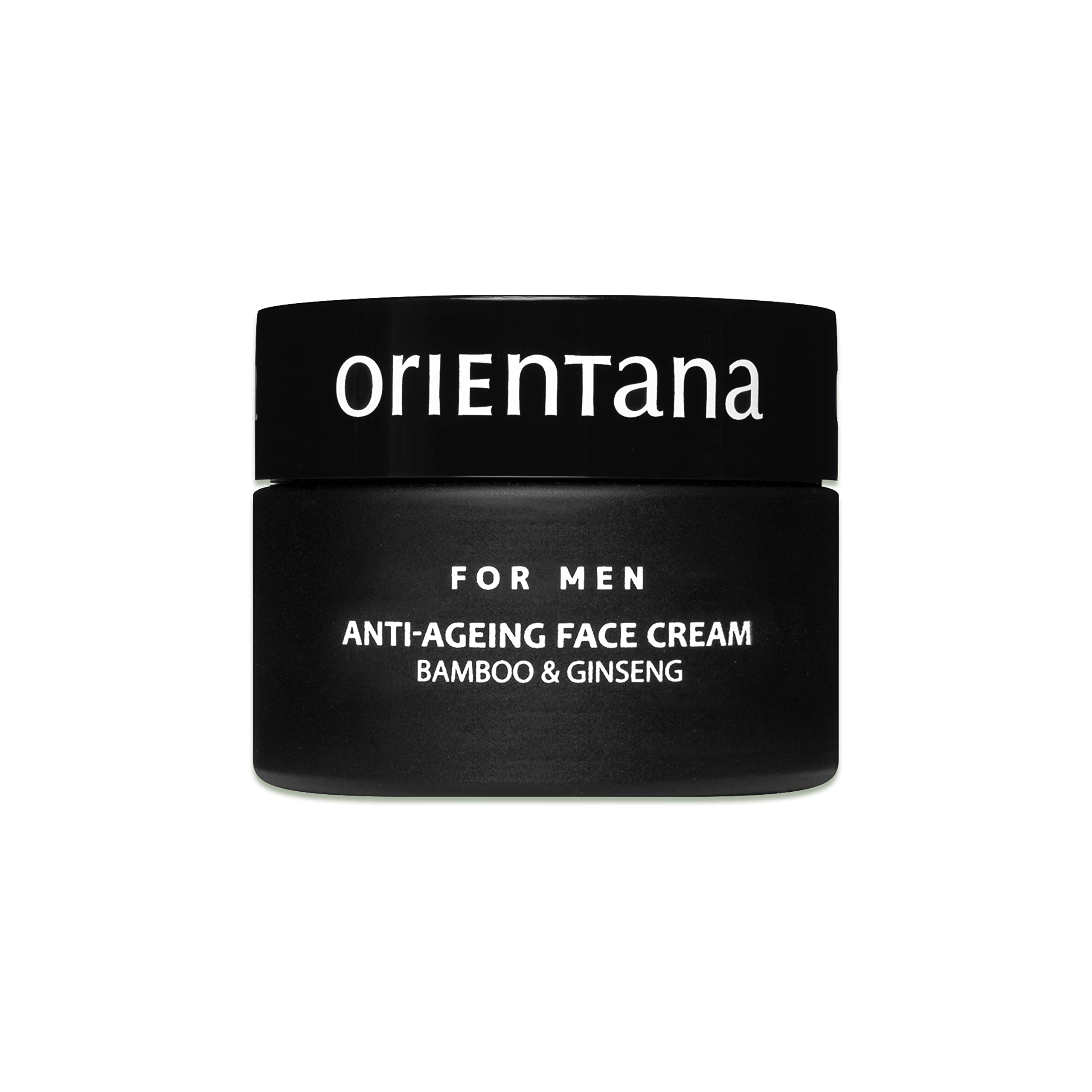 Orientana - Crema Facial Natural Para Hombre | Bambú Y Ginseng | Crema facial antiedad | Regenera Nutre Hidrata | Suaviza y reduce las arrugas - 50g