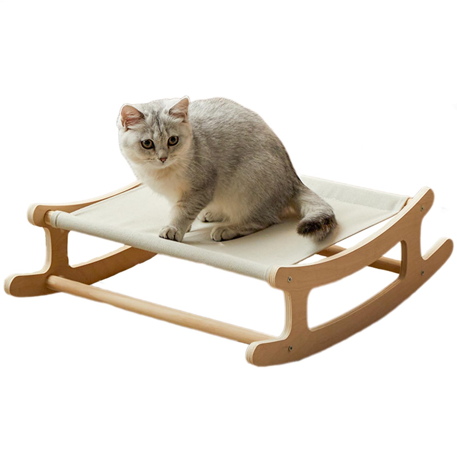 Cama Elevada para Mascotas | Asiento Tumbona Lavable y Moderno - para Mascotas De Madera Desmontable 50.5 X 41.5 X 15.8 Cm | para Gatos Perros Cachorros Y Hogar En Rincon