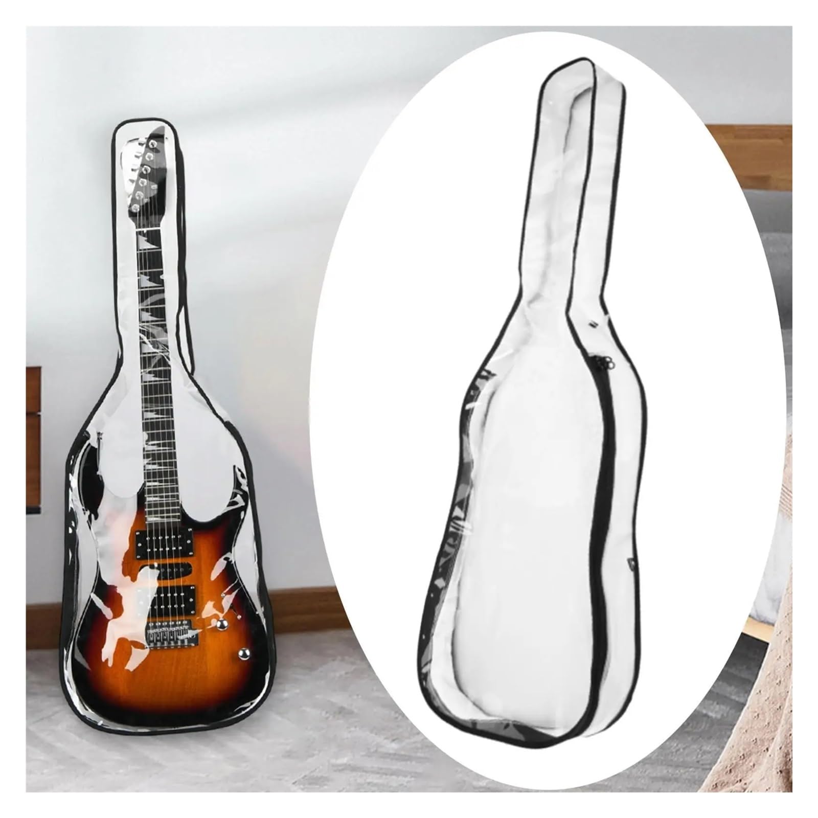 Custodia Chitarra Custodia protettiva antipolvere for chitarra acustica da 39 pollici, trasparente, for classica