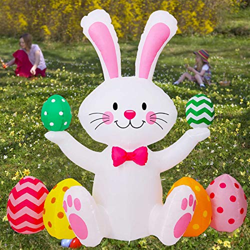 Easter Bunny Inflatables with Eggs