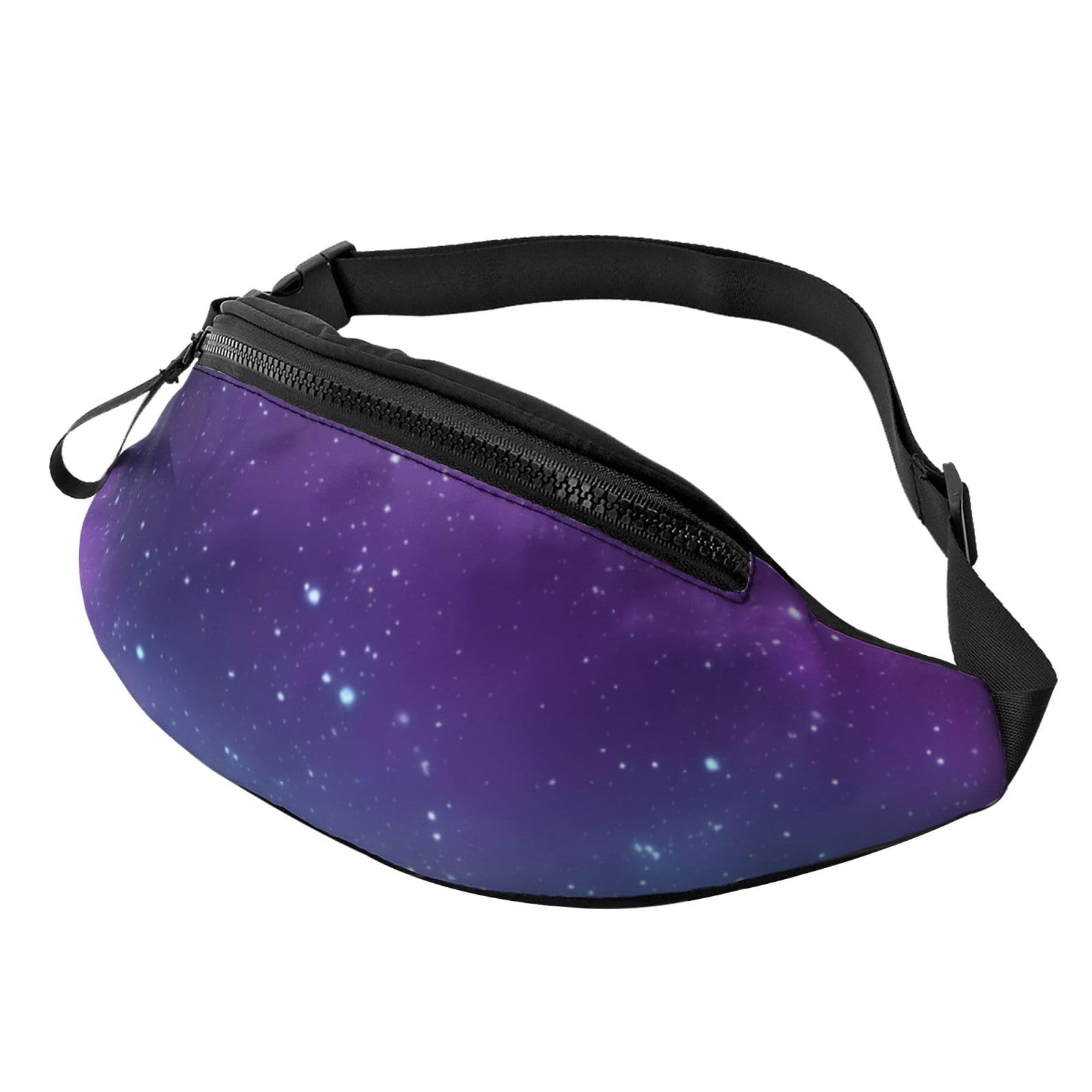 Purple Starry Sky Fanny Pack for Men Women Fashion Running Waist Packs Waterproof Crossbody Bags Everywhere Belt Bag with Adjustable Strap Sports Hip Pack for Travel Wallet