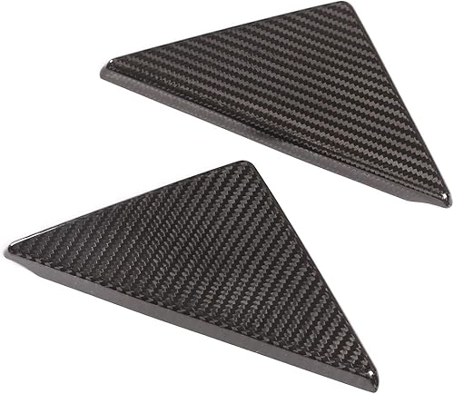 Miniatura 2 de YIWANG 100% fibra de carbono real un pilar triángulo decoración cubierta pegatina 2 unids para Ferrari 458 2011 2012 2013 2014 2016 coche Accesorios