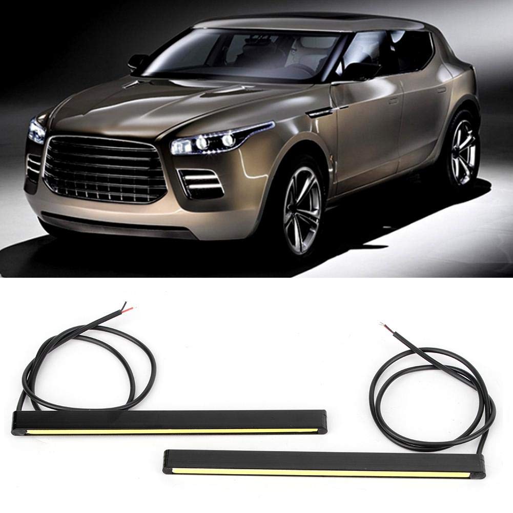 KIMISS Luz diurna COB para coche, alta luminosidad LED DRL, impermeable, modificación automotriz, faro diurno resistente