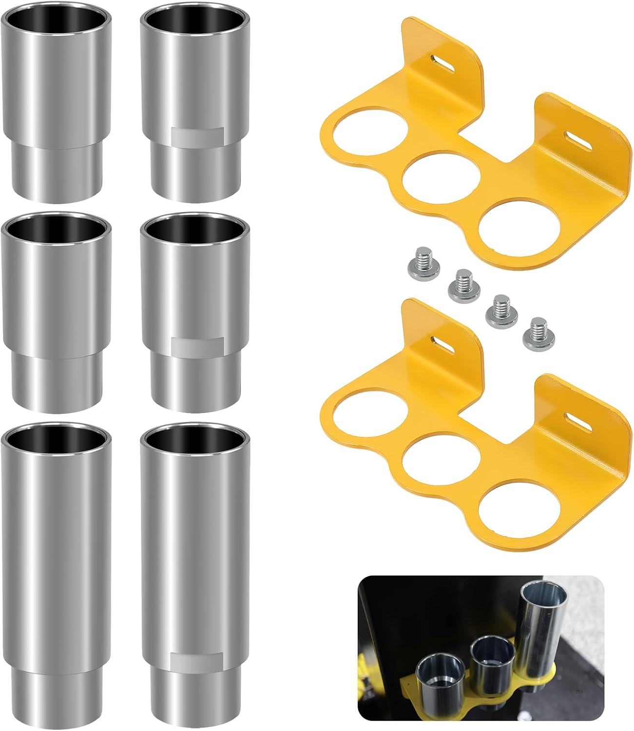 10315 Stack Truck Adapter Kit Fit for Challenger Lift CL9 CL10 E10 VS10 X10 SA10x, For 10K 12K 2-Post Inground Car Lifts, Includes 4PCS 3" & 2PCS 6" Stack Adapters with Organizer 2.36" (60mm) Pin Dia