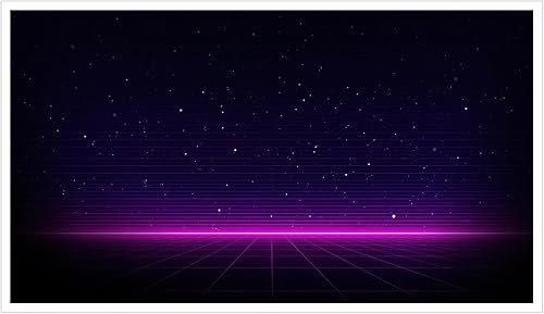 Miniatura 2 de Synthwave Vaporwave - Póster de arte digital de estrellas retrowave para el hogar, 1 pieza, decoración sin marco, 42 x 24 pulgadas