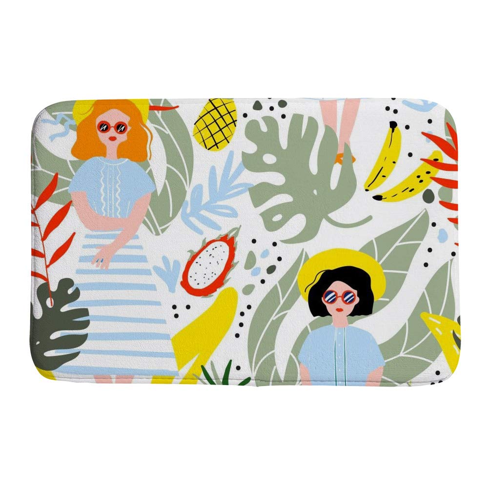 Tapis de bain pour filles Tropical Summer Ruchen 91x61 cm