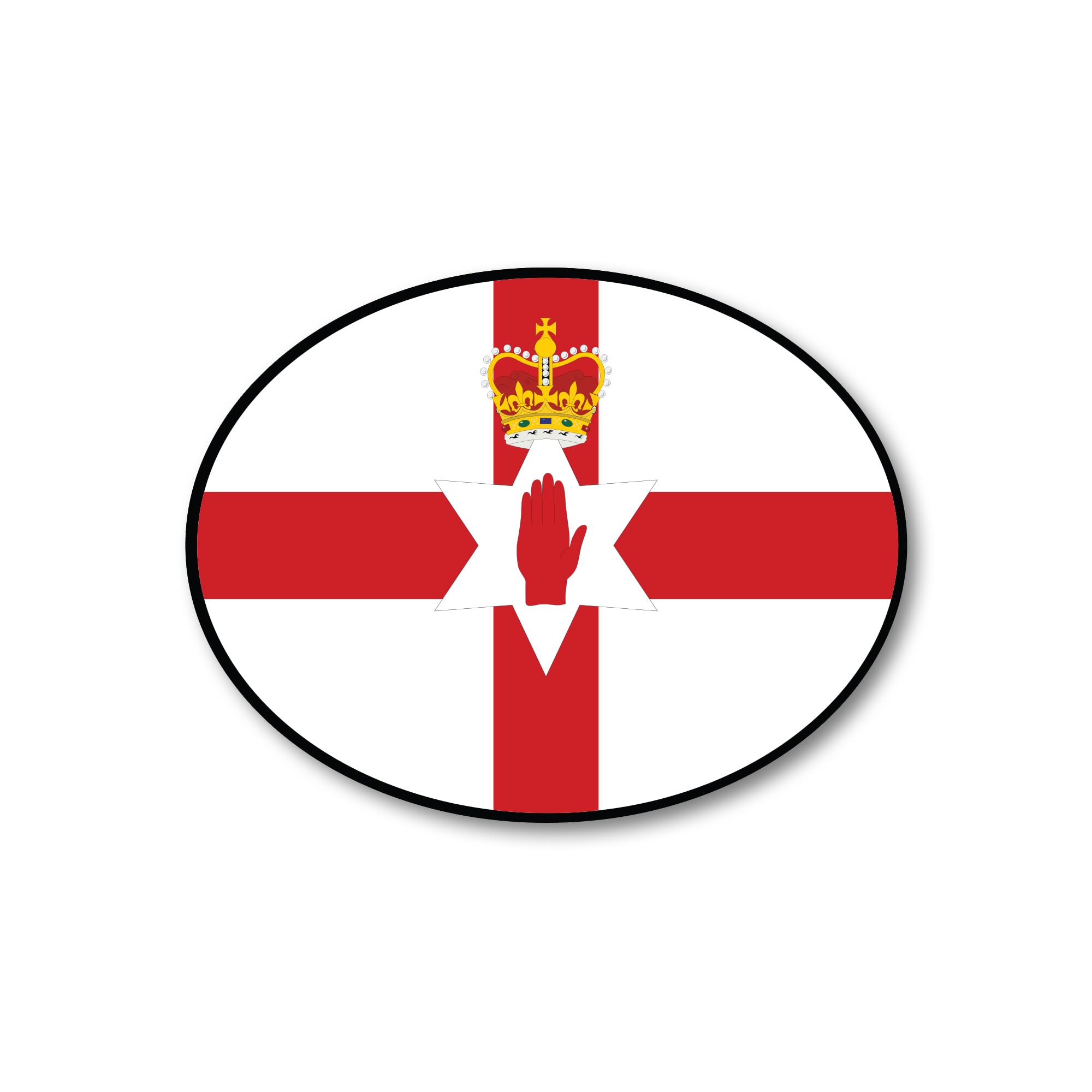 Sport Merchandise Mix Northern Ireland Ulster Banner Flag Decal – Premium National Flag Car Sticker – Waterproof Vinyl, Fade-Resistant, Bubble-Free Application – Vehicle, Laptop & Travel Use – Made In Uk (Ni)