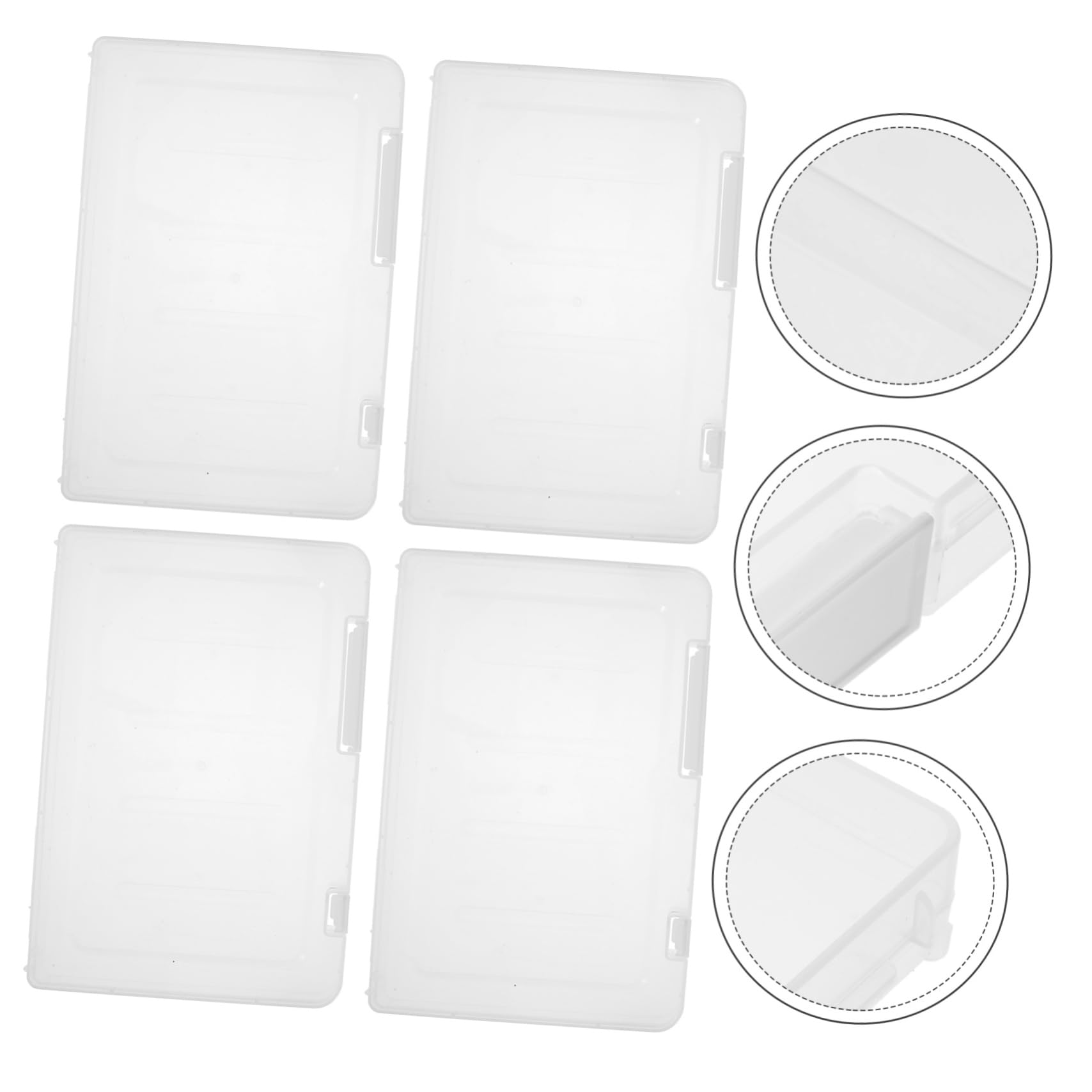 NOLITOY Archivadores de Caja A4 Portátiles, 4 Piezas, Pp Blanco