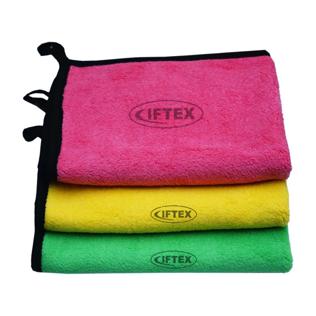 Iftex Microfiber Cloth for car, Kitchen, Laptop Cleaning, Bike, Microfiber Cleaning Cloth for Glasses, 600 GSM Microfiber Cloth for car,30X40 Cms (3 Pieces, Multicolour)-image-13