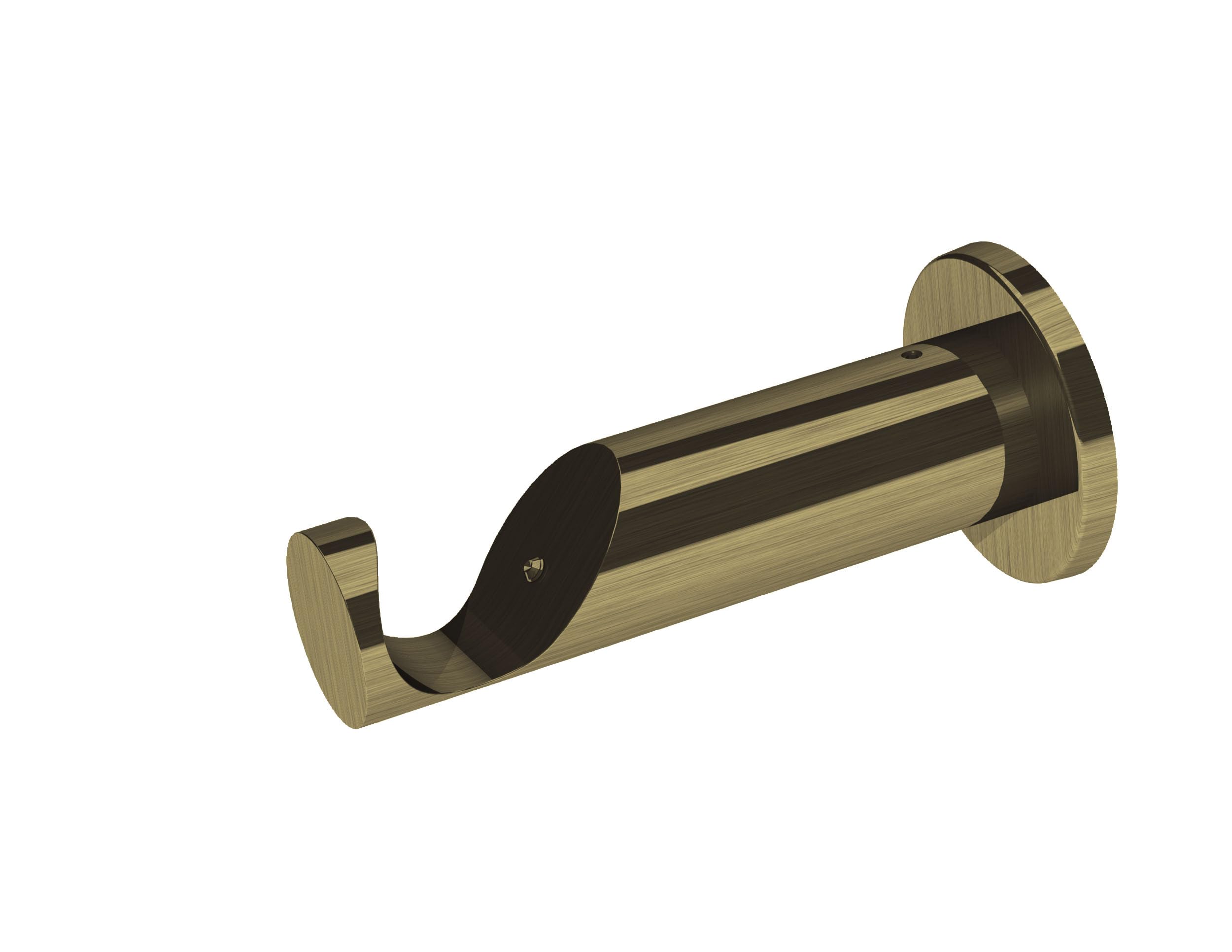 28mm Antique Brass Curtain Pole Bracket