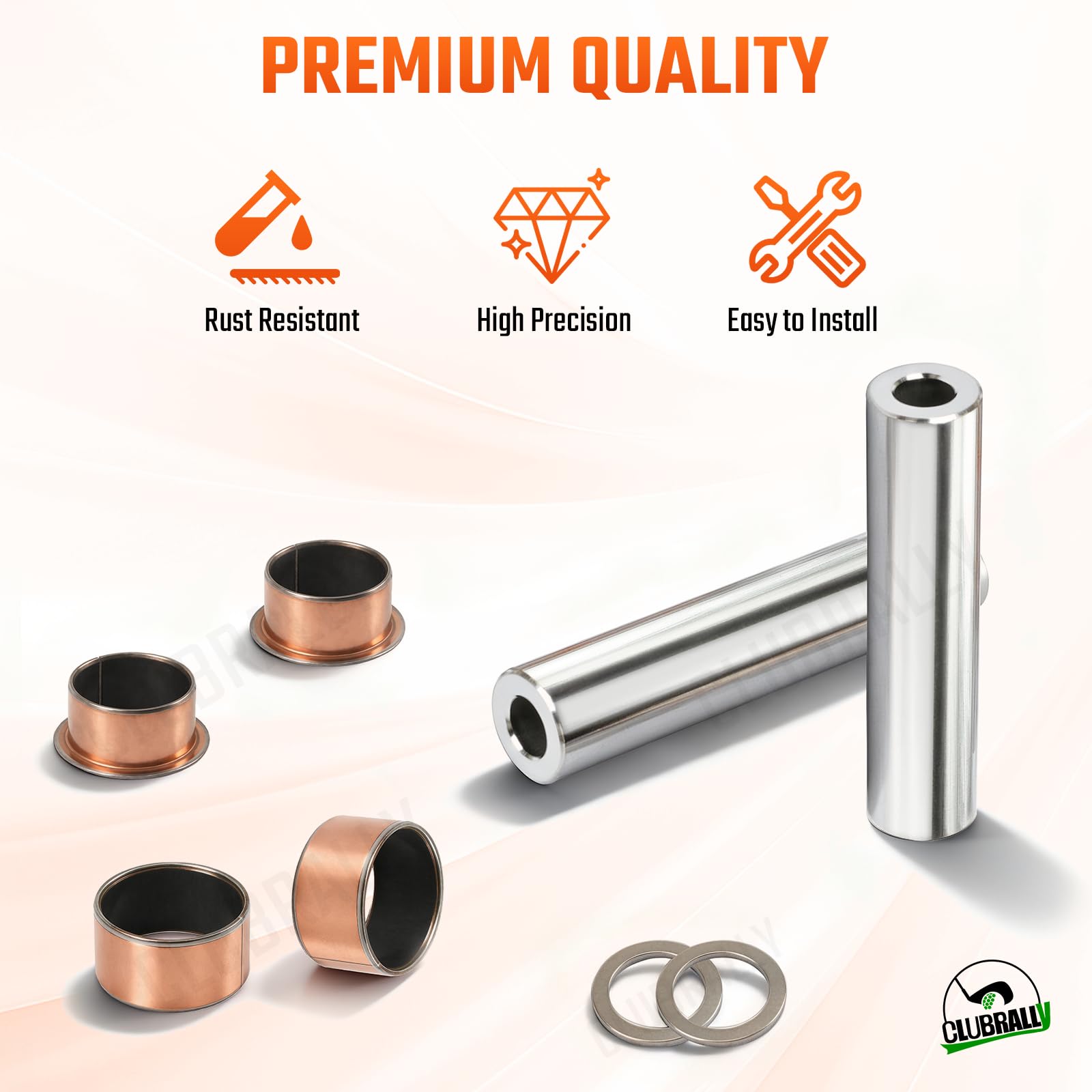 Amazon.com : CLUBRALLY EZGO TXT/RXV Golf Cart Bushing Spindle King