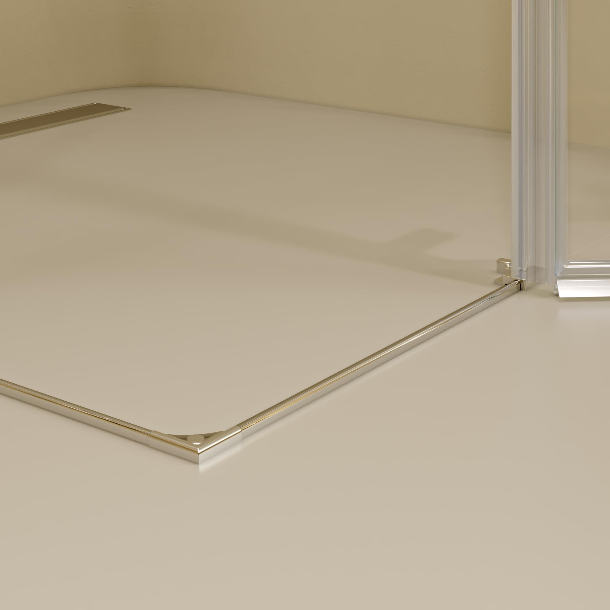 Mampara de Ducha Alice 80x110x190cm|REVERSIBLE|Puertas Abatibles, Ajuste 79,3-81,3x109,3-111,3cm|Perfil cromado, Cristal templado transparente 6mm
