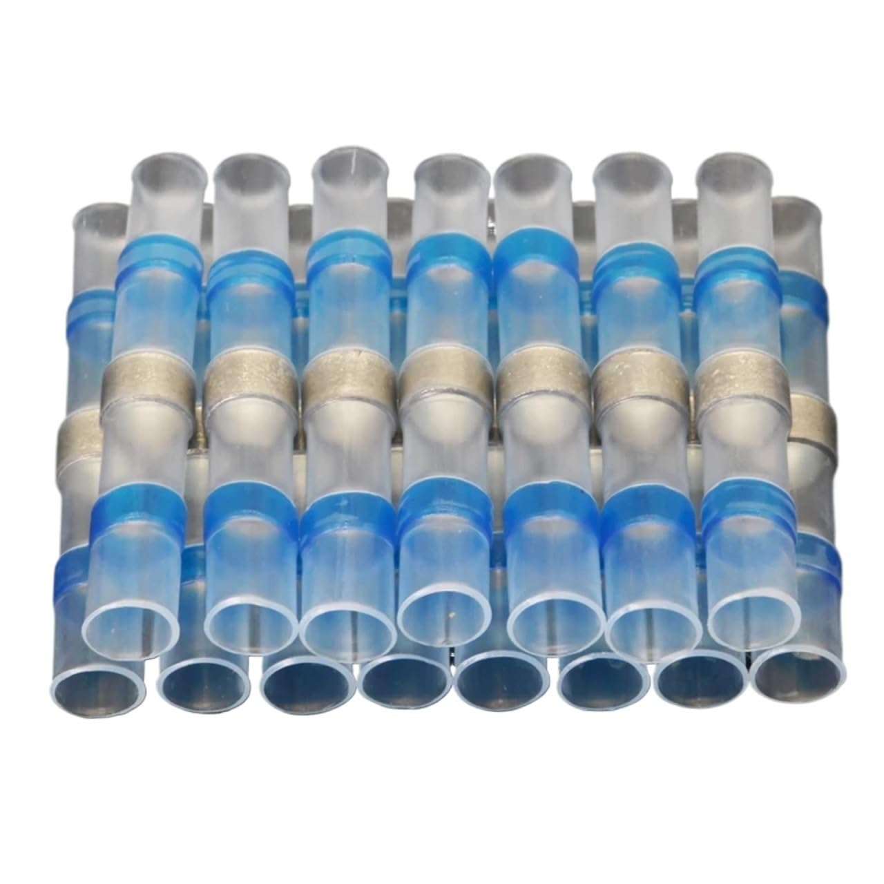 Złącze przewodu termokurczącego, Złącza termokurczliwe doczołowe z uszczelnieniem lutowniczym, wielokolorowe, różne rozmiary(Blu,10PCS)