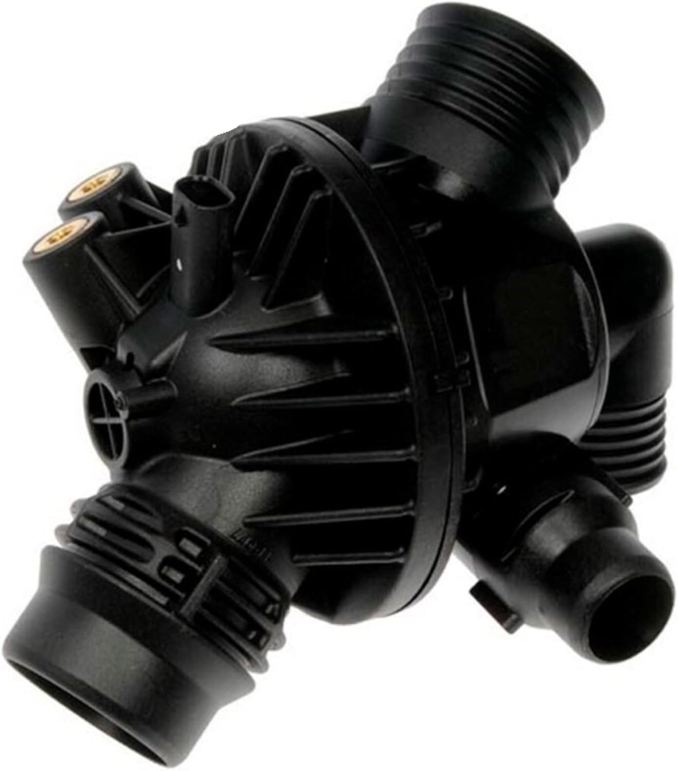 Engine Coolant Thermostat Housing 11537586784 for BMW X3 F25 X4 F26 35iX M40iX 3.0L 2013-2017 - 955-207 Direct Replacement,Black