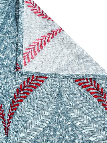 Image of Home Sizzler 144TC Vibrant Vines Baby Blue Double Bedsheet with 1 Pillow Cover