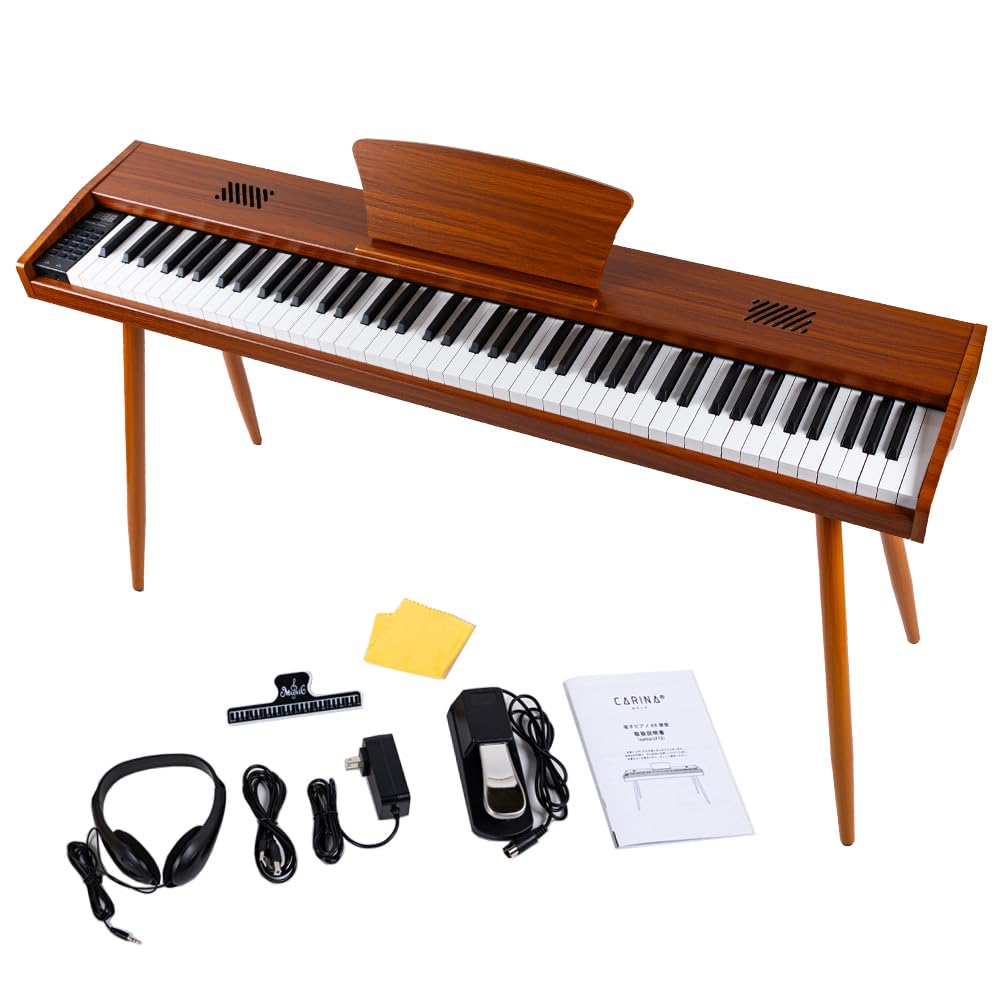 スタンド付き　電子ピアノ　88鍵盤　給電タイプ　ウォールナット 楽天市場】【マラソンP10倍UP・10％OFF券】 DEWEL 電子ピアノ