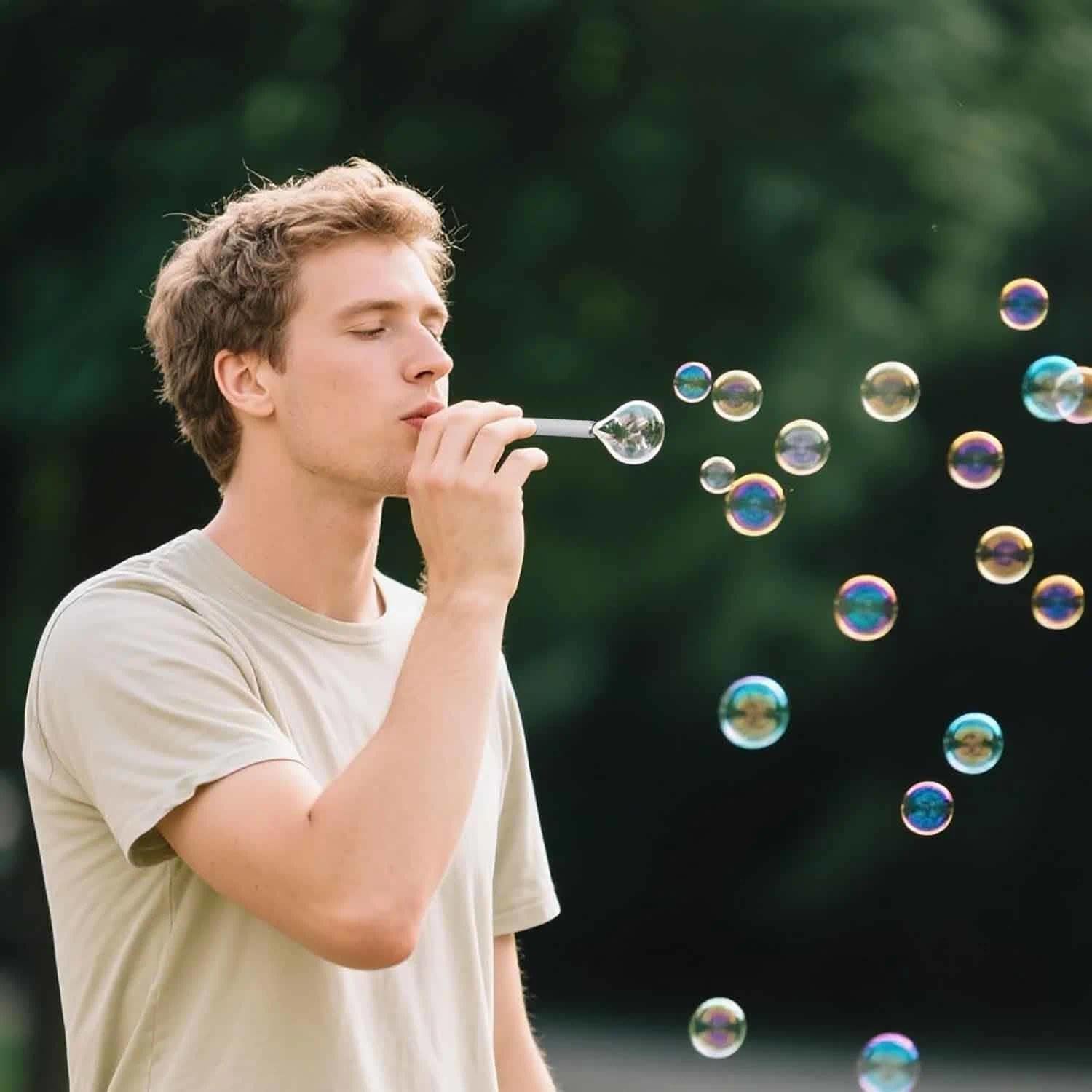 Bubble Machine Fake Stress Relief Toy,Bubble Blowing Cigarette Stress Toy,Bubbles Wands with Liquid,Mini Smoking Sticks with Liquid for Men Women,Birthday Christmas Party Funny Gifts