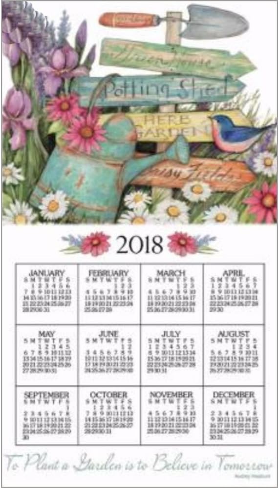 Garden Signs Towel Calendar