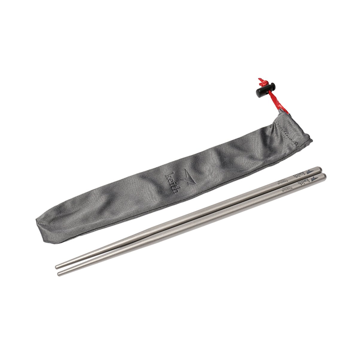 KeithTitanium Food Sticks Outdoor Tableware Chinese Chopsticks For Camping Picnic Traveling Square Chopsticks