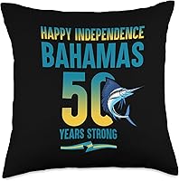 Vista 5 de Moodies Bahamas Independence 50th Celebration Golden Jubilee - Almohada de 16 x 16 pulgadas, multicolor