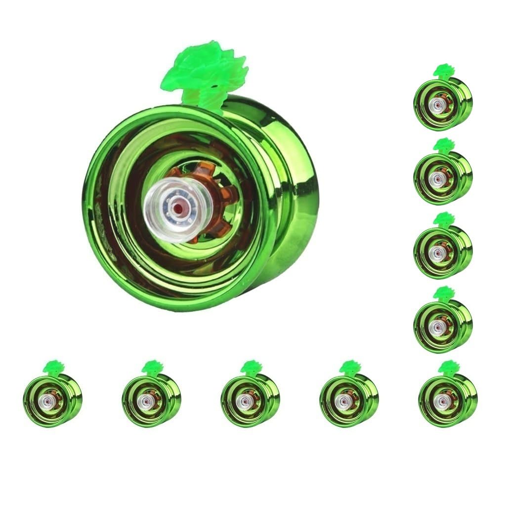 Set di 10 corde professionali per yoyo, accessori per trucchi di base per bambini e adulti, colore verde, 5,7 x 5,7 x 4,1 cm