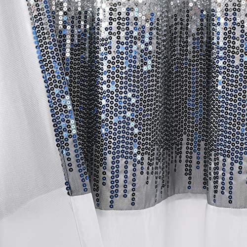 Lush Decor Night Sky Panel for Living Bedroom, Dining Room (Single Curtain), 84" x 42" Navy and White, W 42" x L 84" (1 Panels) - Image 3