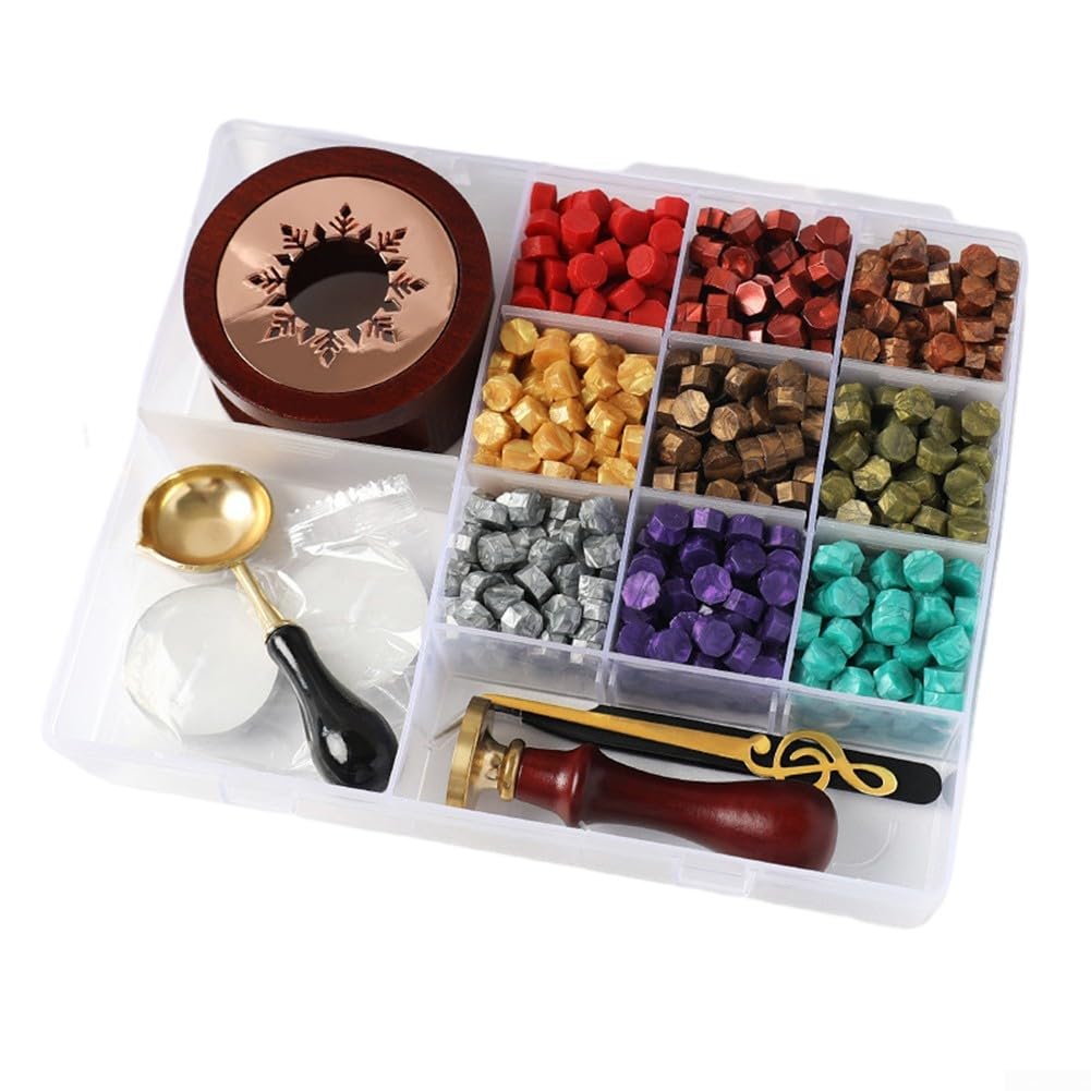 Set di granuli di ceralacca per buste e inviti di nozze, 1 cm di diametro, per timbratura artigianale, compatibile con le principali fustellatrici, kit multicolore (D)