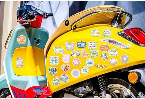 Miniatura 6 de Paquete de 100 calcomanías para niñas, mujeres y niños, 100 calcomanías estéticas impermeables de vinilo para botellas de agua, laptop, teléfono,