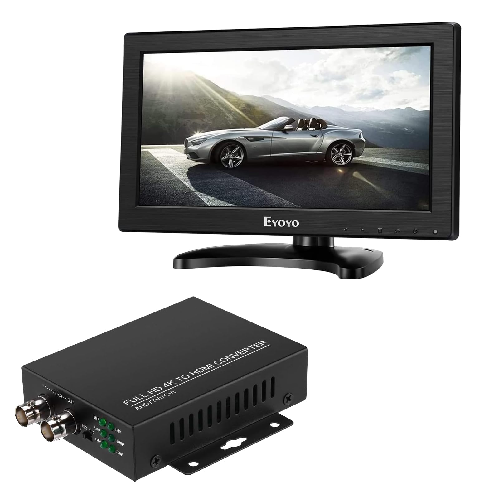 Eyoyo 12-inch TFT LCD Monitor front view