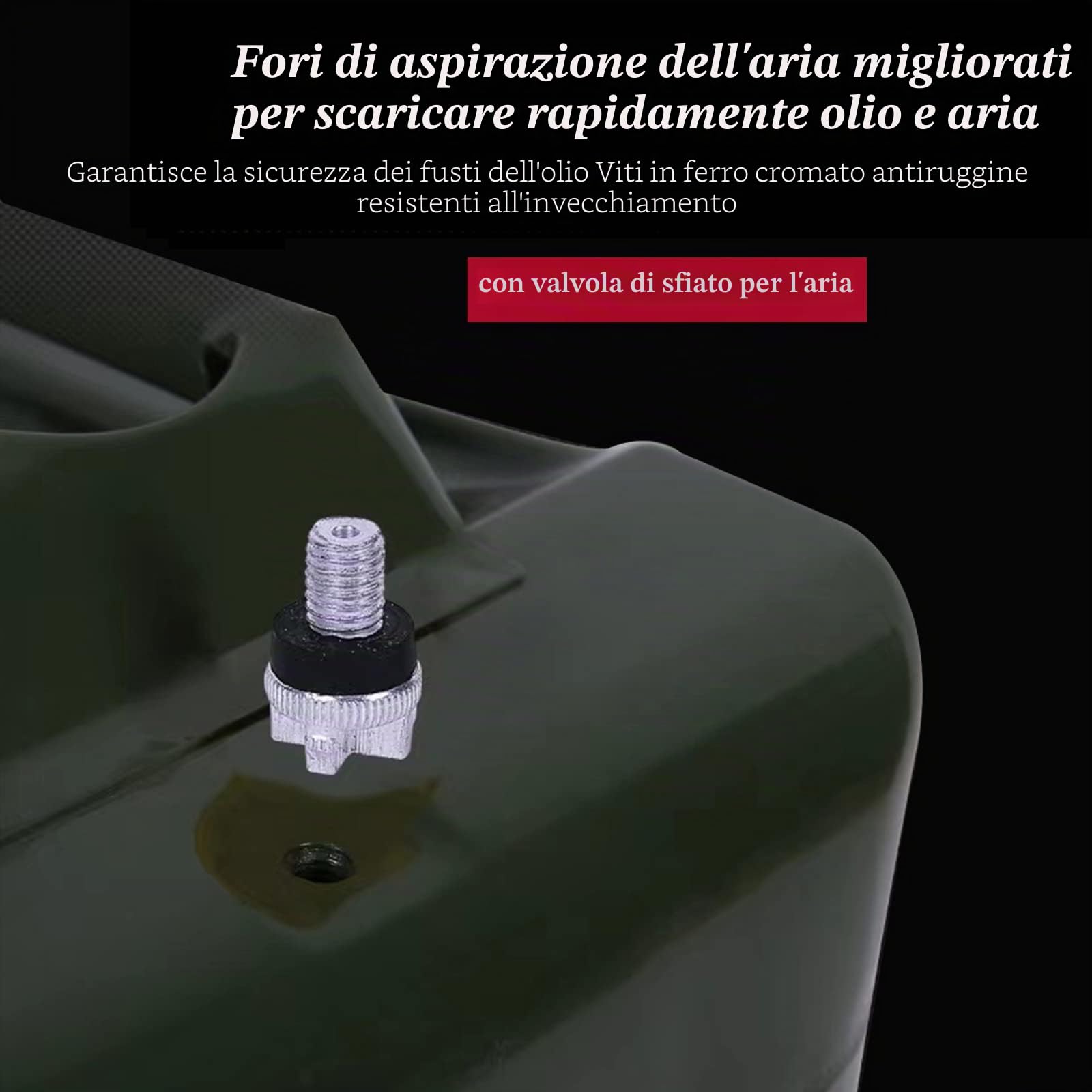 Tanica per benzina in metallo da 10 l, con beccuccio flessibile, bomboletta per benzina diesel e altre merci pericolose, colore: verde