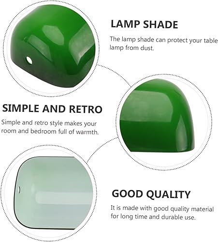 Miniatura 7 de Accesorios de escritorio, pantalla de cristal verde, cubierta de luz de repuesto, lámpara de mesa de escritorio para sala de estar, dormitorio,